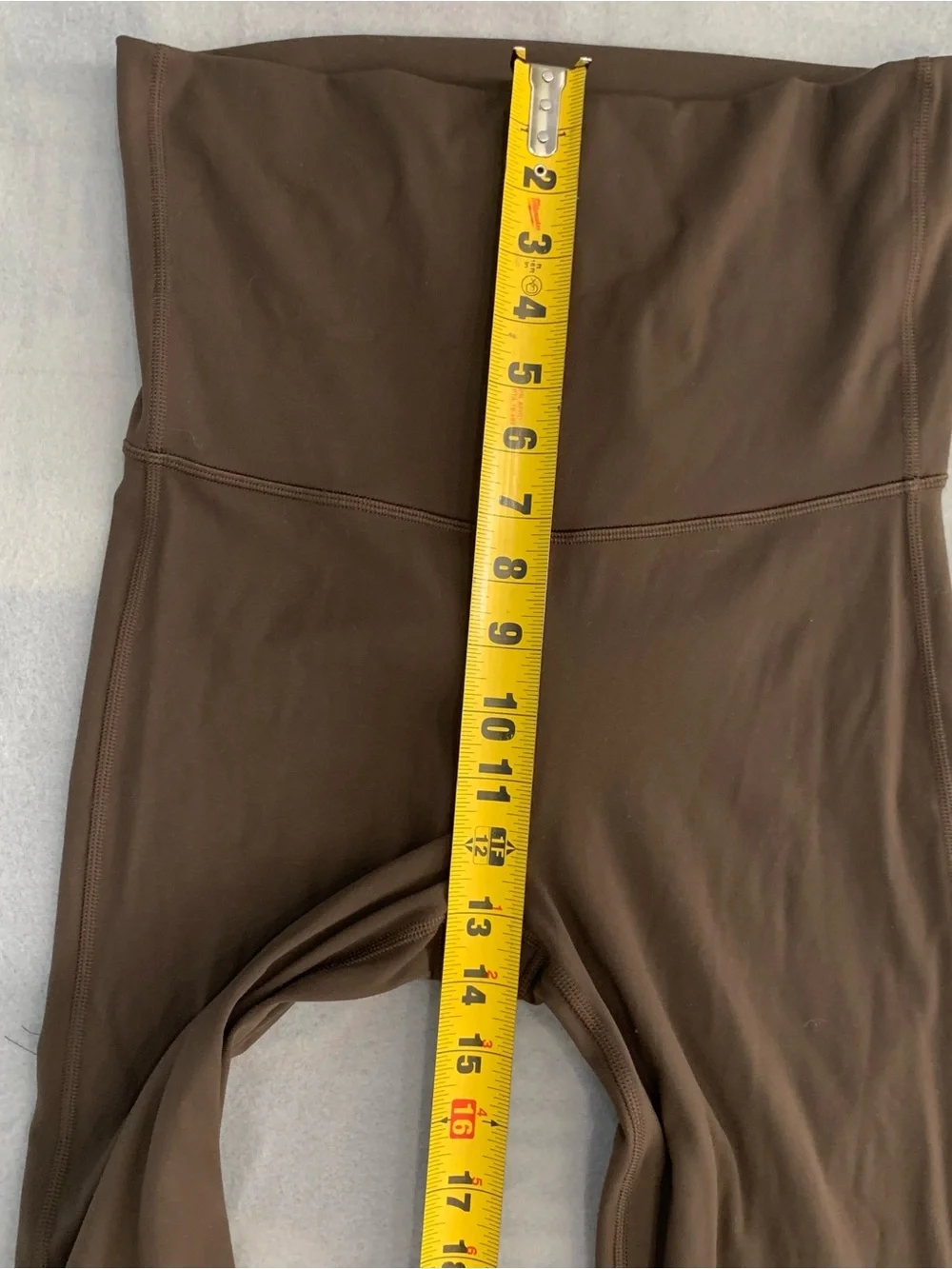 ALO Yoga Softsculpt Foldover Pants Sz XXS/S Expresso Wide-Leg High Waist